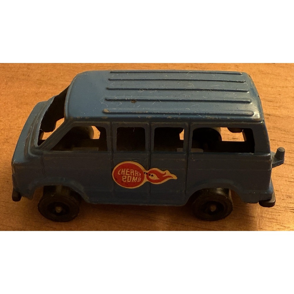 Vintage Tootsietoy Blue Dodge Van Cherry Bomb Vehicle Diecast Car Toy Tootsie